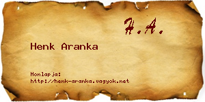 Henk Aranka névjegykártya